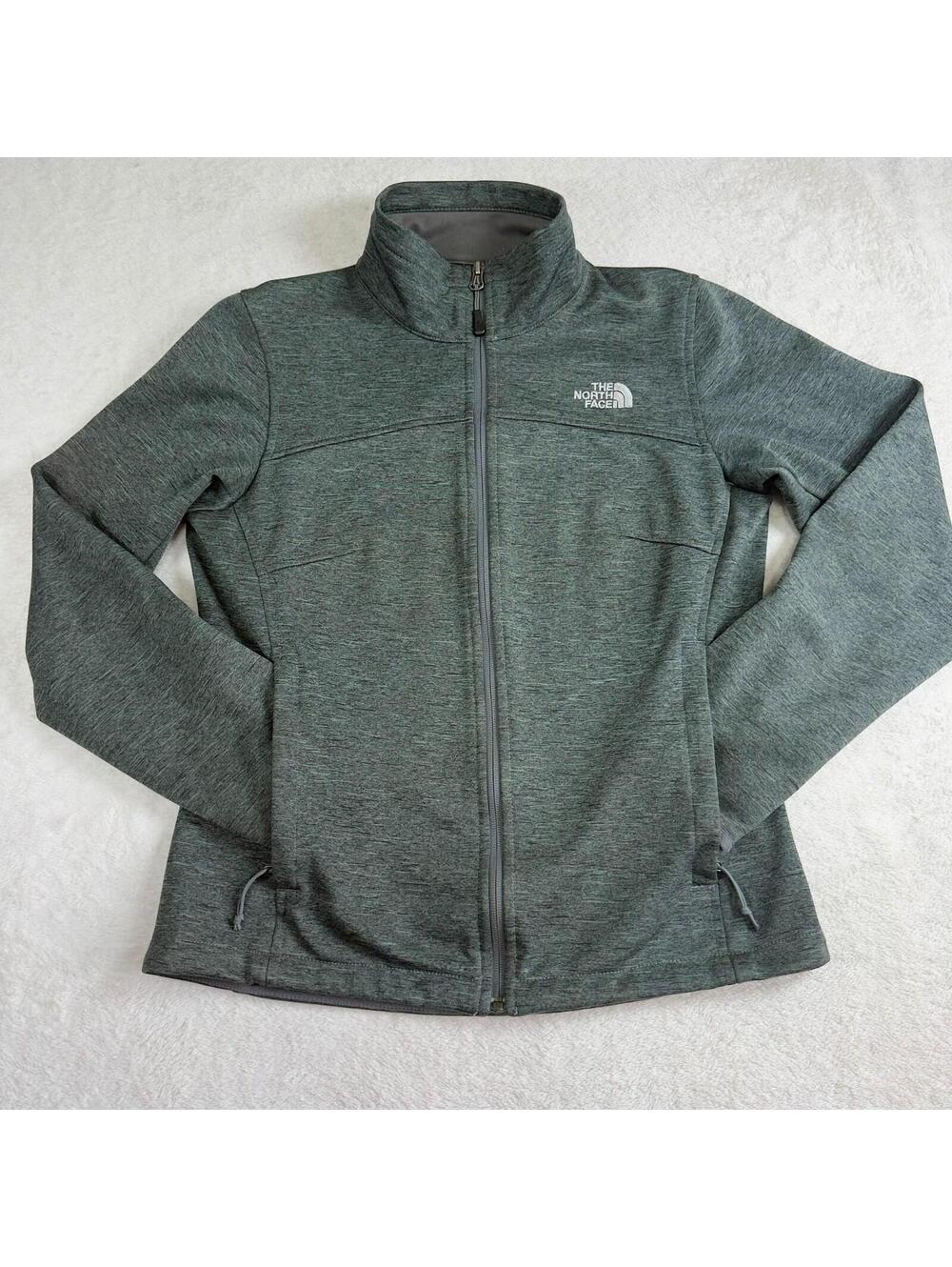 The‎ North Face Polyester Lightweight full-zip softshell performance jacket Gray